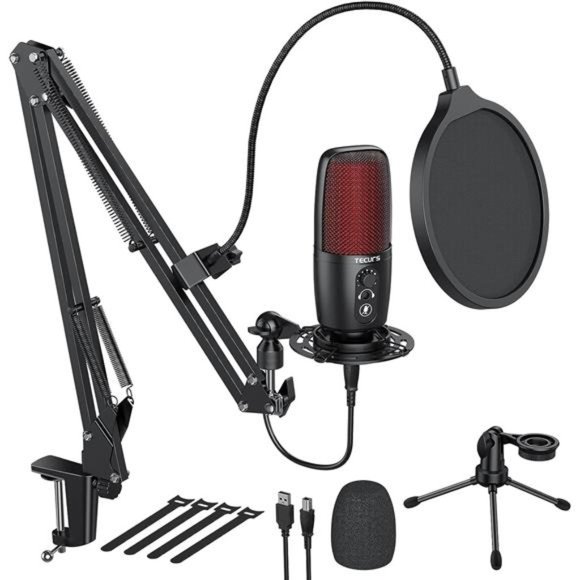 USBMicrophone,Condenser Microphone Kit for Computer,Podcast Mic Set,PC Condenser - Picture 1 of 6